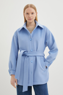 Пальто женское Finn Flare FBE11099 голубое XS
