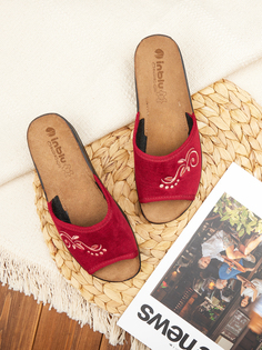 Тапочки женские Inblu ES-7H бордовые 36 RU