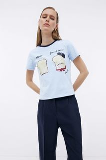 Футболка женская Baon B2324072 голубая 2XL