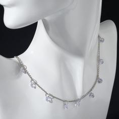 Колье из бижутерного сплава 45 см Queen Fair 7120473, стразы