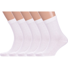 Комплект носков мужских NOSMAG 5-М-130 белых 25, 5 пар