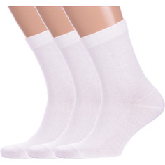 Комплект носков мужских NOSMAG 3-М-130 белых 27, 3 пары