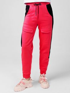 Спортивные брюки женские NoBrand 1822201409 розовые 46 RU