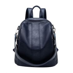 Сумка-рюкзак женская Fern М-002 синяя, 29x29x15 см