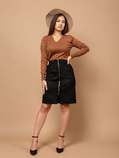 Юбка женская TOPLES 33019 черная 48 RU