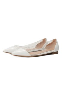 Комбинированные балетки Plexi Flat Gianvito Rossi