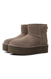 Замшевые полусапоги Classic Mini Platform UGG