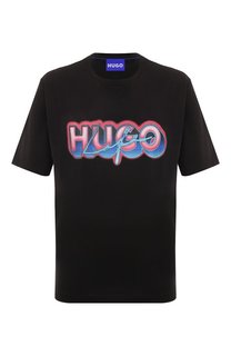 Хлопковая футболка HUGO