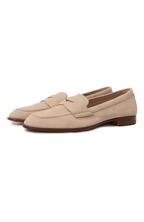 Пенни-лоферы из нубука Santoni