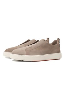 Замшевые кеды Santoni