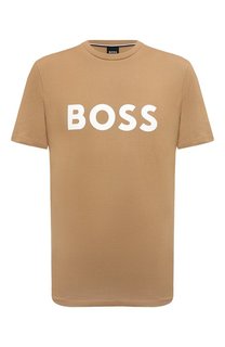 Хлопковая футболка BOSS