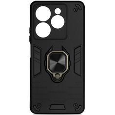 Чехол DF для Infinix Hot 40 / 40 Pro с магнитом и кольцом Black inArmor-16