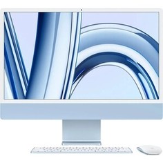 Моноблок Apple iMac24 M3 16Gb SSD256Gb macOS WiFi BT 143W клавиатура мышь Cam синий 4480x2520