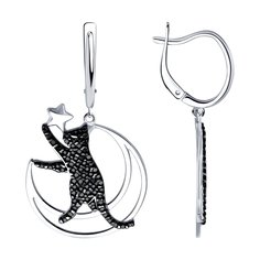 Серьги SOKOLOV из серебра с фианитами