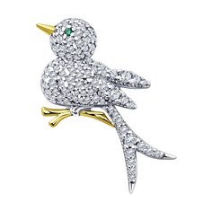 Брошь SOKOLOV из серебра с фианитами