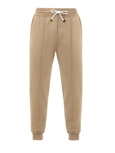 Хлопковые брюки-джоггеры Travelwear с поясом на кулиске Brunello Cucinelli