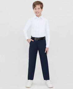 Брюки классические синие Button Blue (164)