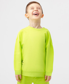 Свитшот оверсайз с текстовым принтом салатовый Button Blue (110)