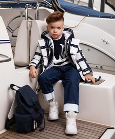 Комплект: тренч и тонкое стеганое пальто мультицвет для мальчика Gulliver
