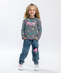 Футболка с длинным рукавом мультицвет Button Blue (116)