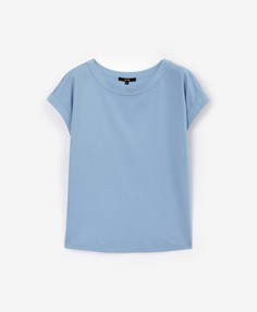 Футболка со спущенным плечом голубая GLVR