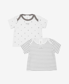 Комплект из двух футболок с коротким рукавом, унисекс мультицвет Gulliver