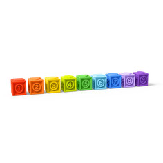 Кубики для малышей цветные с цифрами, формами и картинками Bright Starts