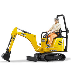 Мини экскаватор JCB 8010 CTS и рабочий Bruder