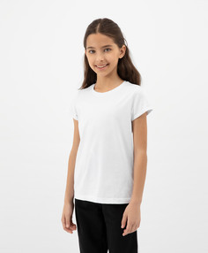 Футболка трикотажная свободной формы белая Gulliver (164)