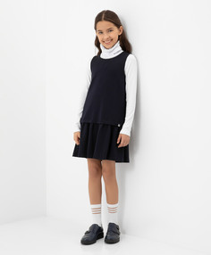 Сарафан с заниженной линией талии синий Gulliver (122)