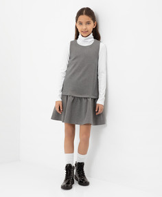 Сарафан с заниженной линией талии серый Gulliver (152)