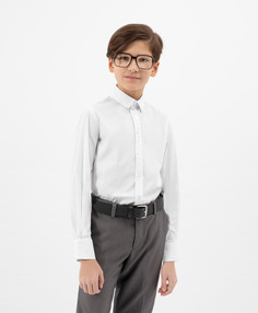 Сорочка классическая с длинным рукавом белая Gulliver (146)