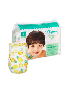 Offspring подгузники, L 9-13 кг. 36 шт. расцветка Ананасы