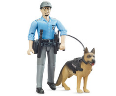 Фигурка полицейского с собакой Bruder