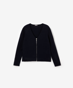 Кардиган вязаный на молнии синий Gulliver (158)