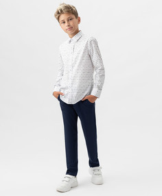 Брюки трикотажные синие Button Blue (122)