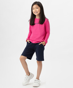 Шорты с карманами и поясом на резинке Button Blue (110)