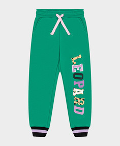 Брюки-джоггеры из флиса зеленые Button Blue (110)