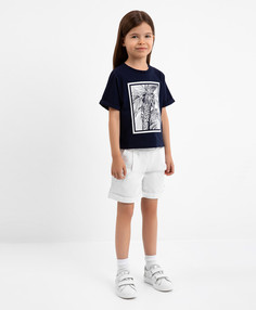 Шорты текстильные белые Gulliver (122)