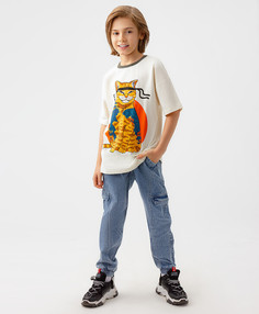 Джоггеры джинсовые голубого цвета Button Blue (158)