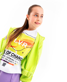 Футболка с крупным принтом белая Gulliver (158)