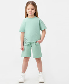 Шорты трикотажные светло-зеленые Button Blue (104)