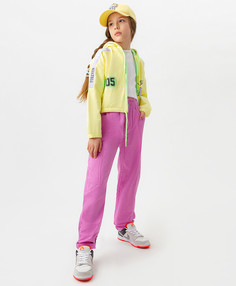 Джинсы mom fit розовые Button Blue (134)