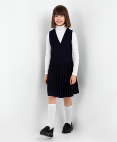 Сарафан с поясом синий Gulliver (164)