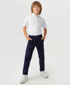 Брюки классические синие Button Blue (128)