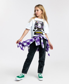 Футболка с принтом белая Button Blue (152)