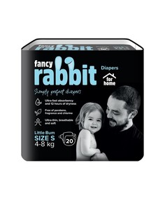 Fancy Rabbit Подгузники на липучках, 4-8 кг,S, 20 шт