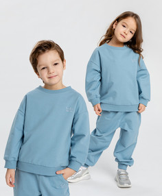 Свитшот оверсайз голубой детский Button Blue (104)