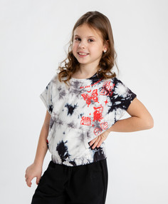 Майка-футболка с принтом мультицвет для девочки Button Blue (164)
