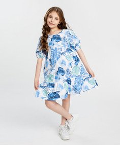 Платье с принтом мультицвет для девочки Button Blue (146)